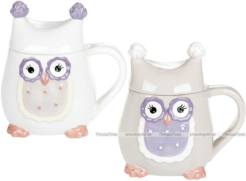 Кружка "Owl Family" 400мл з керамічною кришкою
