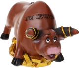 Копилка декоративная Бык "Ти кращий" 18х10х12см, полистоун, коричневый