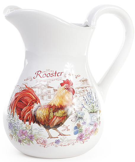 Глечик "Вогняний Півень" Rooster 1л, керамічний