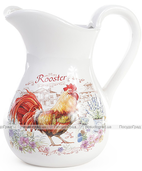Глечик "Вогняний Півень" Rooster 1л, керамічний