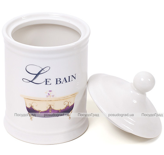 Емкость LE BAIN Ø10.5х18.5см для гигиенических принадлежностей, фарфор