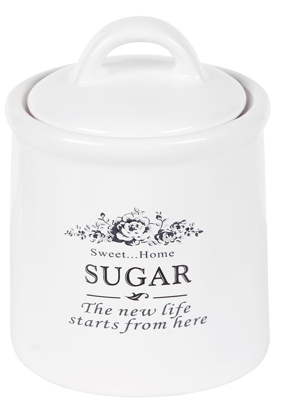 Банка керамическая Sweet Home SUGAR 600мл для хранения сахара