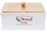 Хлебница керамическая "Тоскана" Family BREAD 32х18.5х18.5см с деревянной крышкой