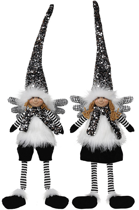 М'яка іграшка «Янгол Black&White» 21х13х85см, сидячий