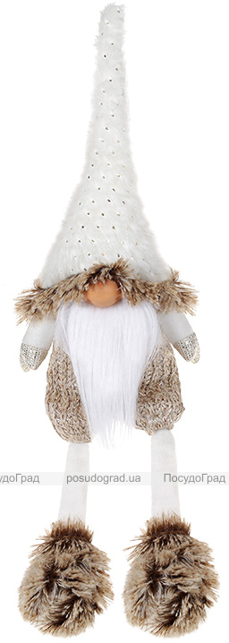 Мягкая игрушка «Гномик White&Brown» 12х9х42см, сидячий