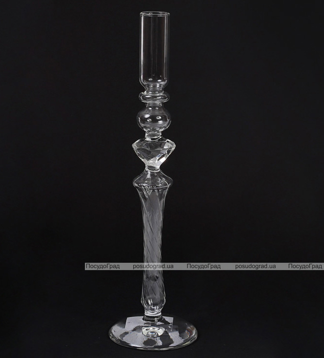 Підсвічник скляний Aiken "Yarlate" 8.5х30см