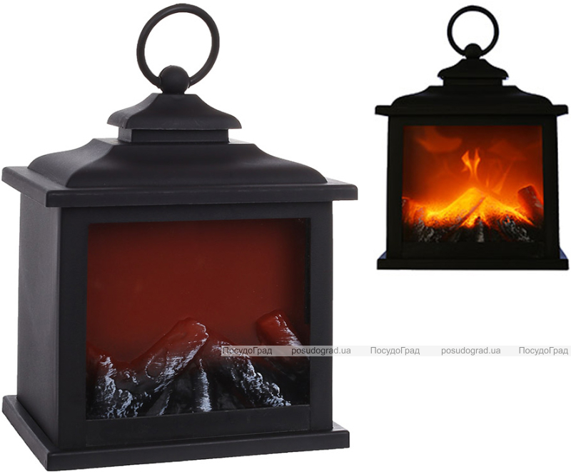 Камин декоративный "Black&Fire" с LED подсветкой, 12х9х17см