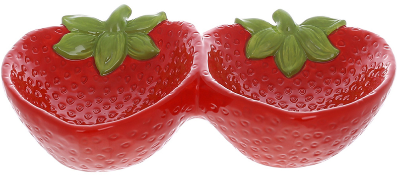 Менажница керамическая Fruits "Strawberry" 21см, клубника