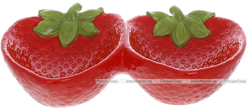Менажниця керамічна Fruits "Strawberry" 21см, полуниця