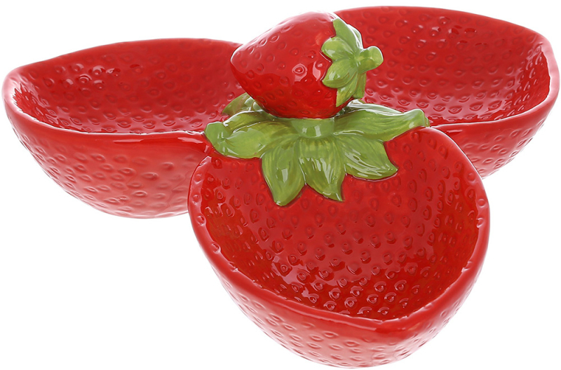 Менажница керамическая Fruits "Strawberry" 24см, клубника