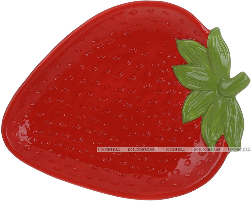 Тарілки Fruits "Strawberry" 31х24см, набір 2 керамічні тарілки