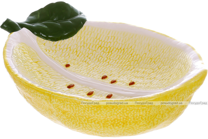 Фруктовница керамическая Fruits "Lemon" 21х13см, лимон