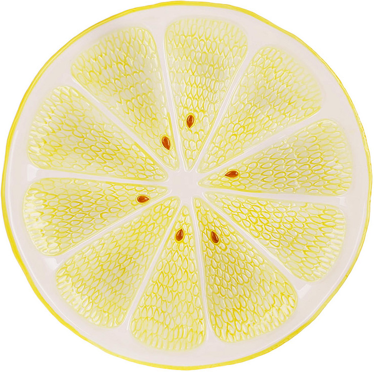 Набір 2 керамічні тарілки "Lemon" Ø25.5см, Жовтий лимон