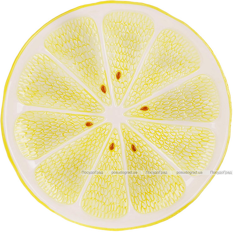 Набір 2 керамічні тарілки "Lemon" Ø25.5см, Жовтий лимон