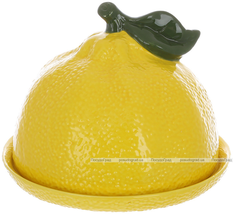 Масленка керамическая Fruits "Lemon" Ø17х14см, лимон