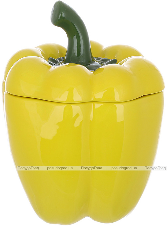 Банка керамічна "Pepper" 1200мл, для сипучих продуктів, жовтий перець