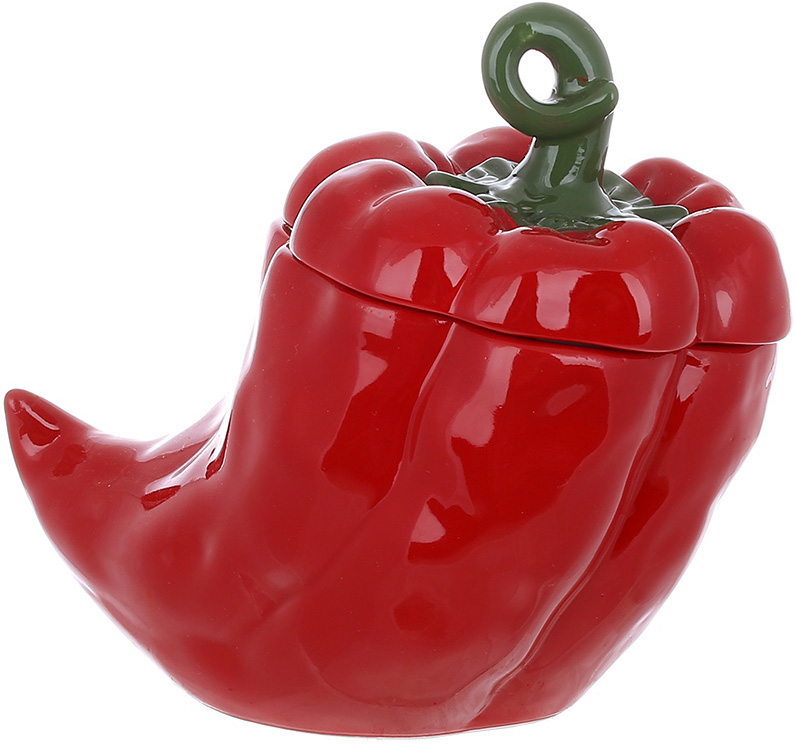 Банка керамічна "Pepper" 1000мл, для сипучих продуктів, Червоний перець