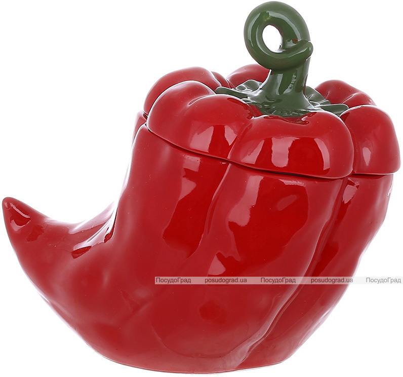 Банка керамічна "Pepper" 1000мл, для сипучих продуктів, Червоний перець
