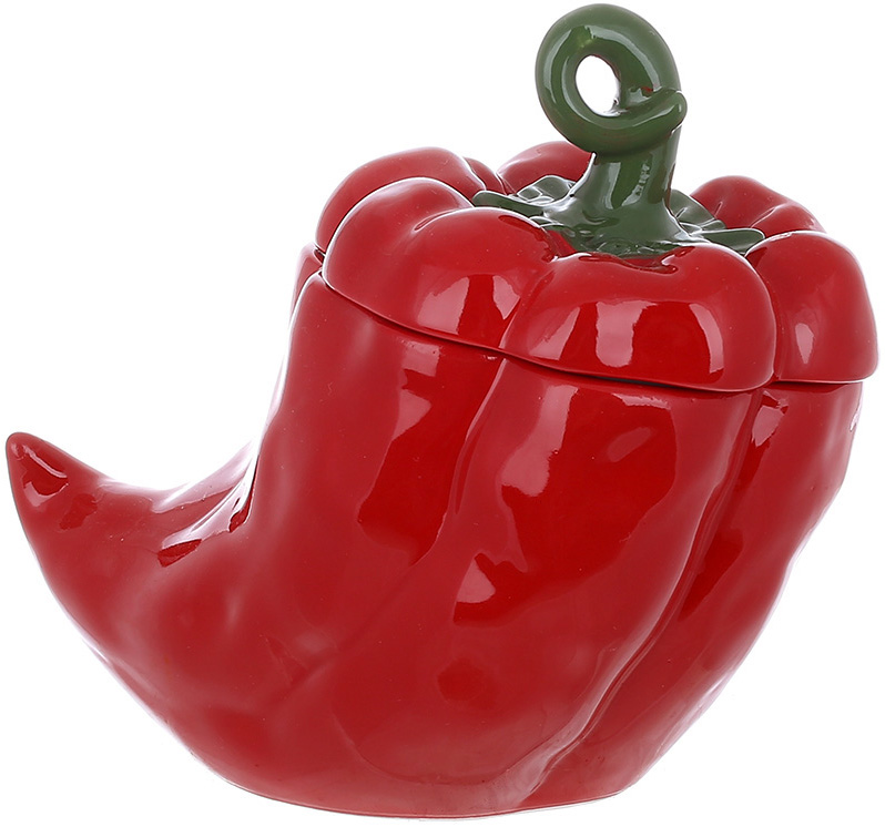 Банка керамічна "Pepper" 600мл, для сипучих продуктів, Червоний перець