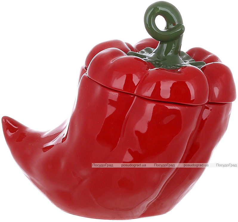 Банка керамічна "Pepper" 600мл, для сипучих продуктів, Червоний перець