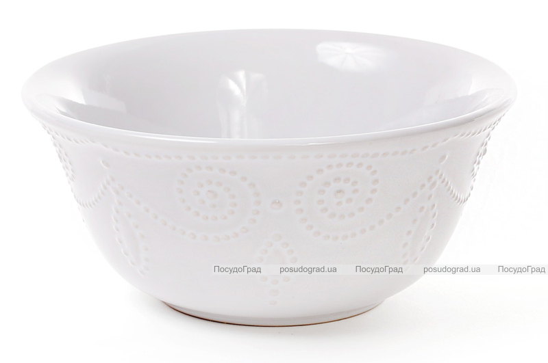 Набір 6 салатників (піал) Leeds Ceramics 800мл, кам'яна кераміка (білі)