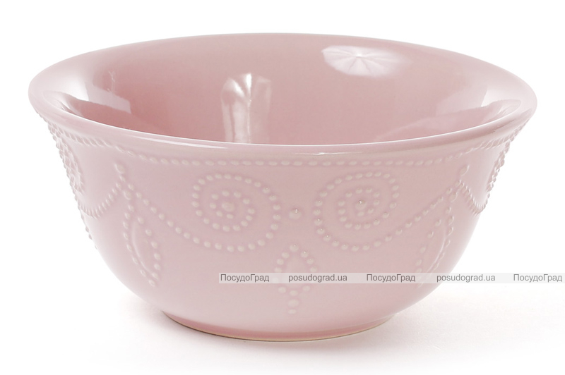 Набір 6 салатників (піал) Leeds Ceramics 800мл, кам'яна кераміка (рожеві)