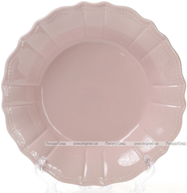 Набор 6 глубоких тарелок Leeds Ceramics SUN Ø23см, каменная керамика (розовый-пепельный)