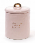 Банка Gold Star "Just one more biscuit» для сипучих продуктів 725мл, рожева