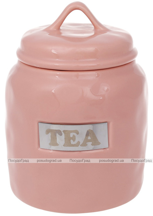 Банка фарфорова Necollie "Tea" 900мл, рожева