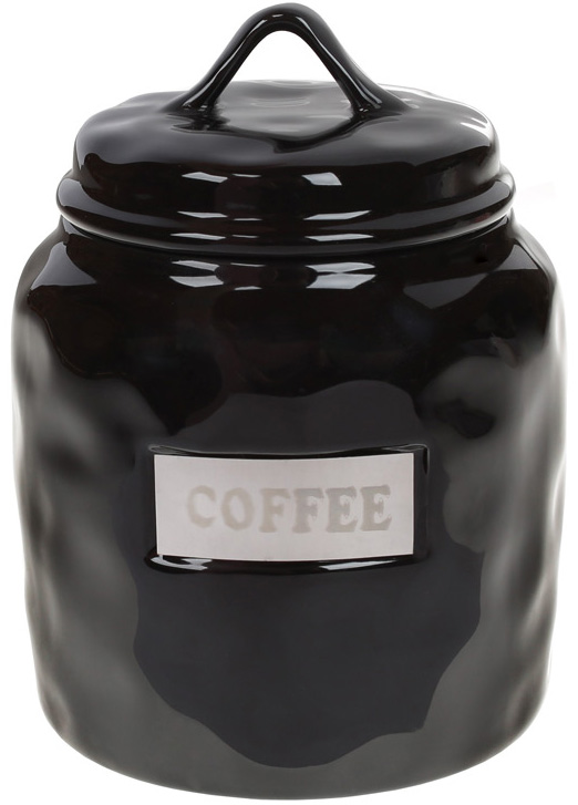 Банка фарфорова Necollie "Coffee" 900мл, чорна