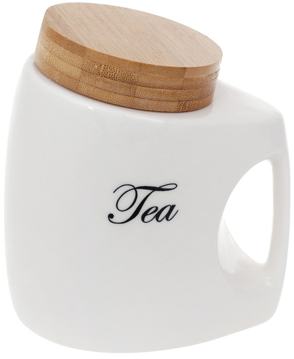 Банка порцелянова Nouvelle Home "Tea" 1л з бамбуковою кришкою