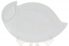 Блюдо фарфоровое "White Leaf" с соусником 28см, белое