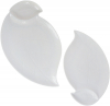 Блюдо фарфоровое "White Leaf" с соусником 33см, белое