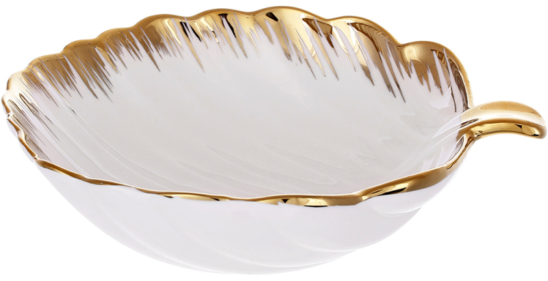 Салатники порцелянові Gold Luxury "Золотий Лист", набір 2 салатники 20x17см