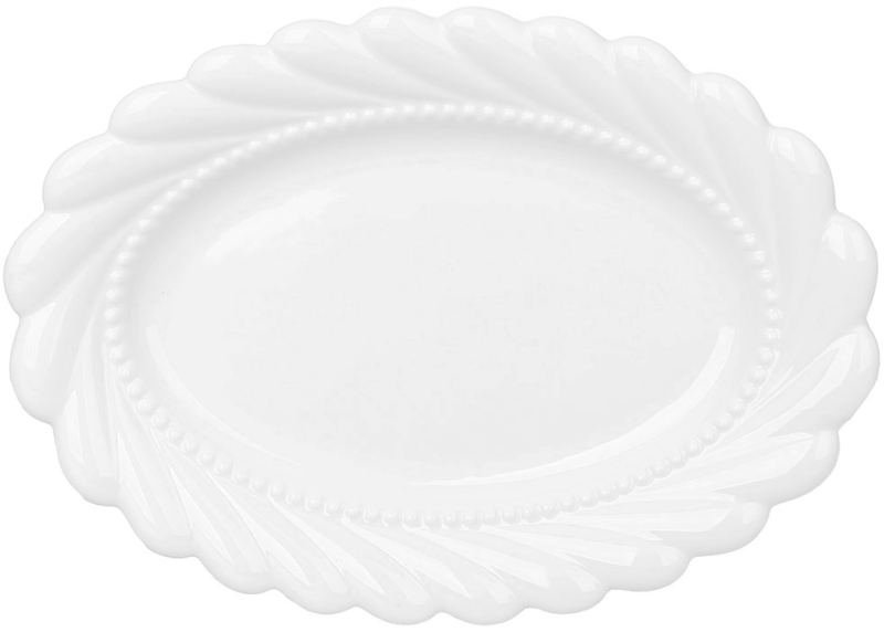 Блюда фарфоровые "White City Tiffany" набор 4 овальных блюда 24.6х17.5см