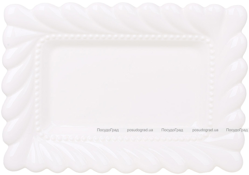 Блюда порцелянові "White City Tiffany" 31х22см, набір 2 прямокутних блюда