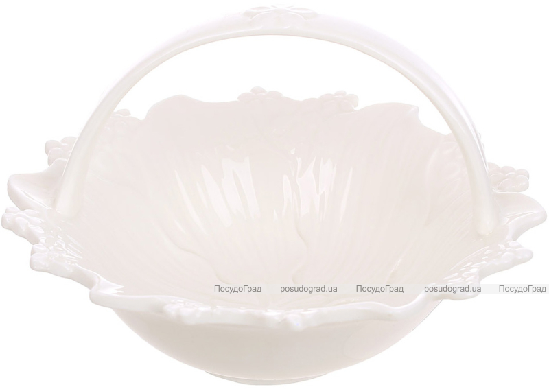 Цукерниця порцелянова "White City Flower" Ø15.5см з ручкою