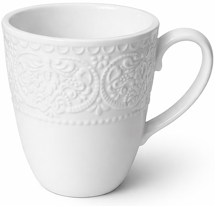 Кружки фарфоровые "Dentelle Blanche" 4 чашки 300мл