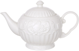 Фарфоровый заварочный чайник 900мл "Elegance White"