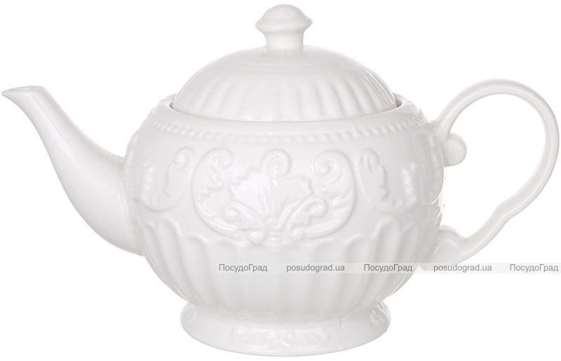 Порцеляновий заварювальний чайник 900мл "Elegance White"