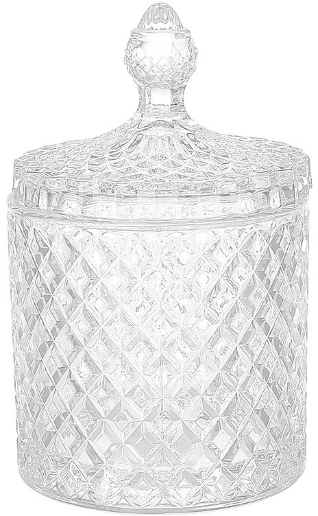 Банка скляна "Crystal Glass" 550мл зі скляною кришкою для зберігання продуктів