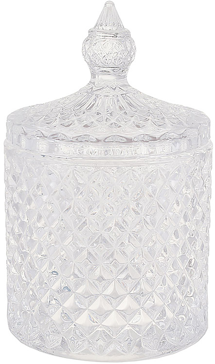 Сахарница стеклянная "Crystal Glass" 300мл со стеклянной крышкой, прозрачная