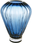 Ваза для цветов стеклянная "Blue Grace" 8.5х19х25см, синяя