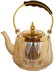 Чайник скляний заварювальний "Amber" 1200мл з металевим ситом.