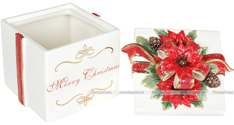 Банка «Merry Christmas» 2л, кераміка з об'ємним малюнком