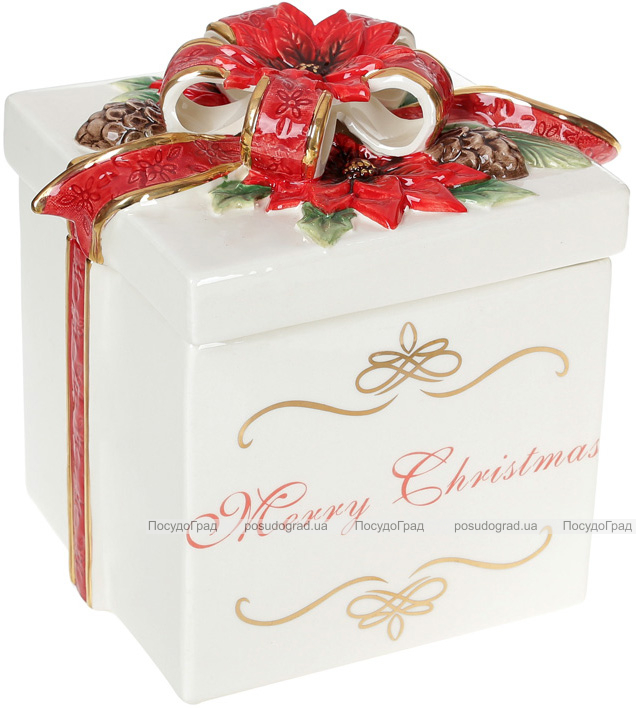 Банка «Merry Christmas» 2л, кераміка з об'ємним малюнком