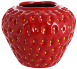Ваза керамічна Strawberry Ø15х13см, червона