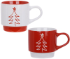 Новогодний подарочный набор "Елочка" 2 кружки по 400мл, красный с белым