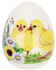 Пасхальное керамическое яйцо "Happy Easter" Цыплята Ø5.5х7см, декоративное яйцо