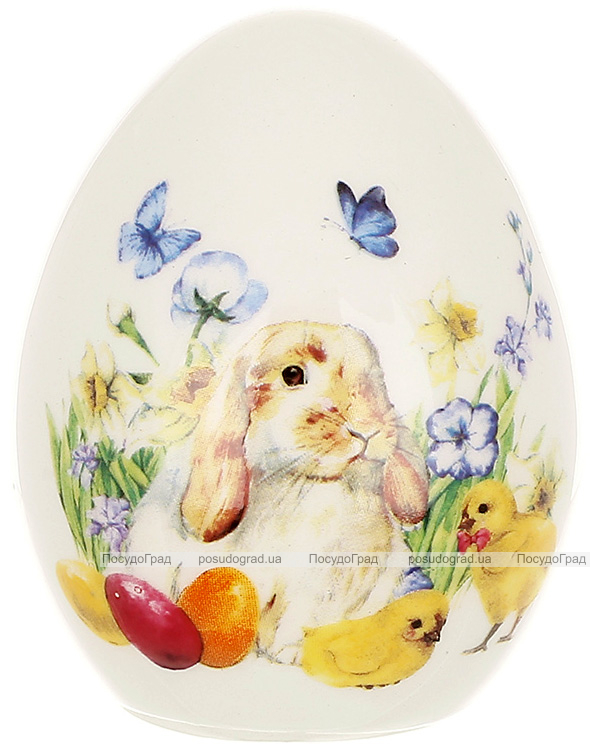 Пасхальное керамическое яйцо "Happy Easter" Праздник Весны Ø7.5х10см, декоративное яйцо